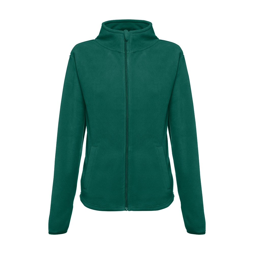 THC HELSINKI WOMEN. Polarfleecejacke aus Polyester mit Gürtel für Damen - dunkelgrün