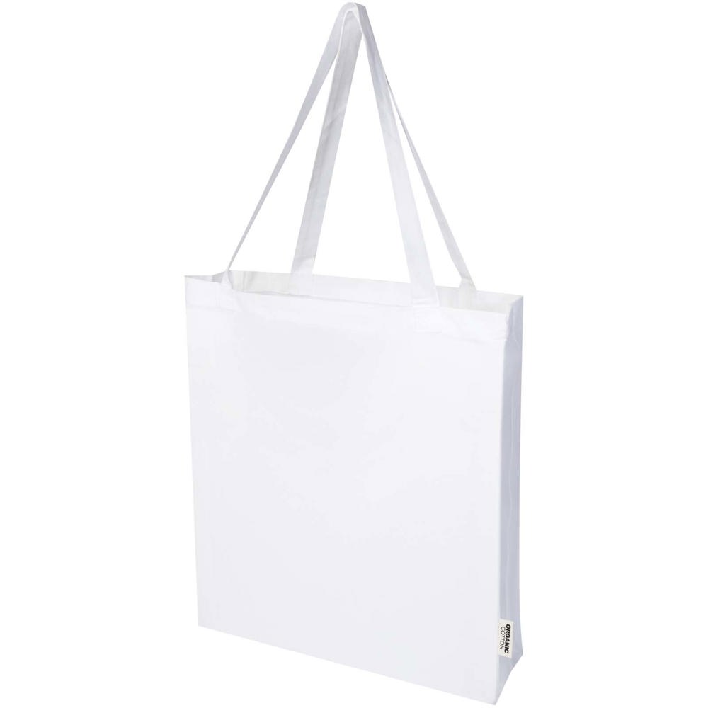 Odisha 180 g/m² OCS Bio Tragetasche mit Seitenfalten 14L - weiss