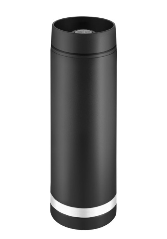 Metmaxx® Thermobecher schwarz/Ring schwarz - Schwarz / Weiß