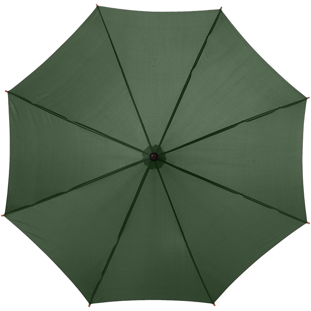 Kyle 23" Automatikregenschirm mit Holzstange und -griff