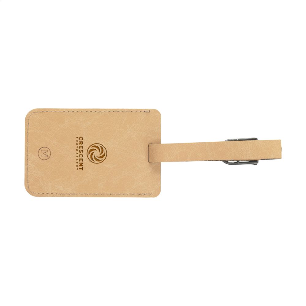 Recycled Leather Luggage Tag Gepäckanhänger