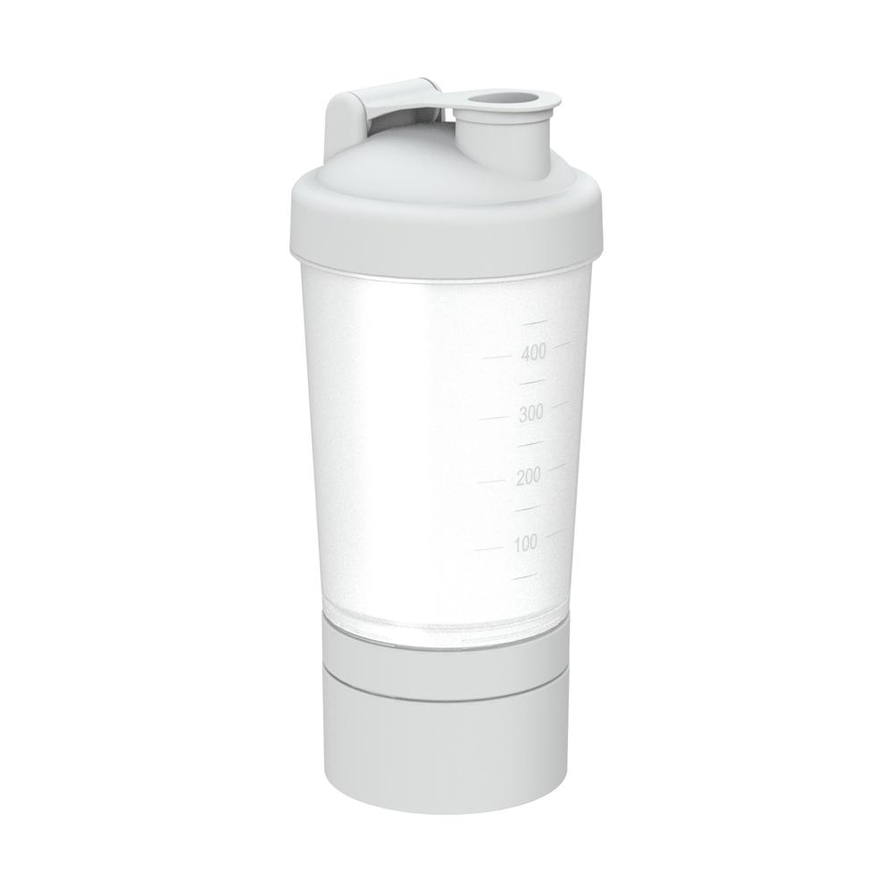 Shaker "Protein", Pro 2+, 0,40 l - transparent/weiß