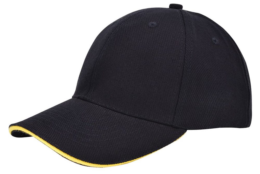 Canvas Sandwich Cap - Schwarz (Black) / Gelb