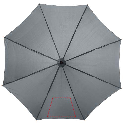 Kyle 23" Automatikregenschirm mit Holzstange und -griff