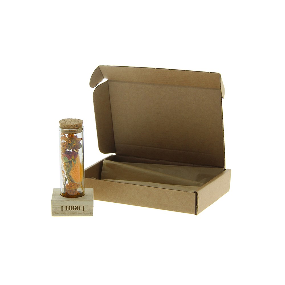 Dried Flowers - Single tube & wood