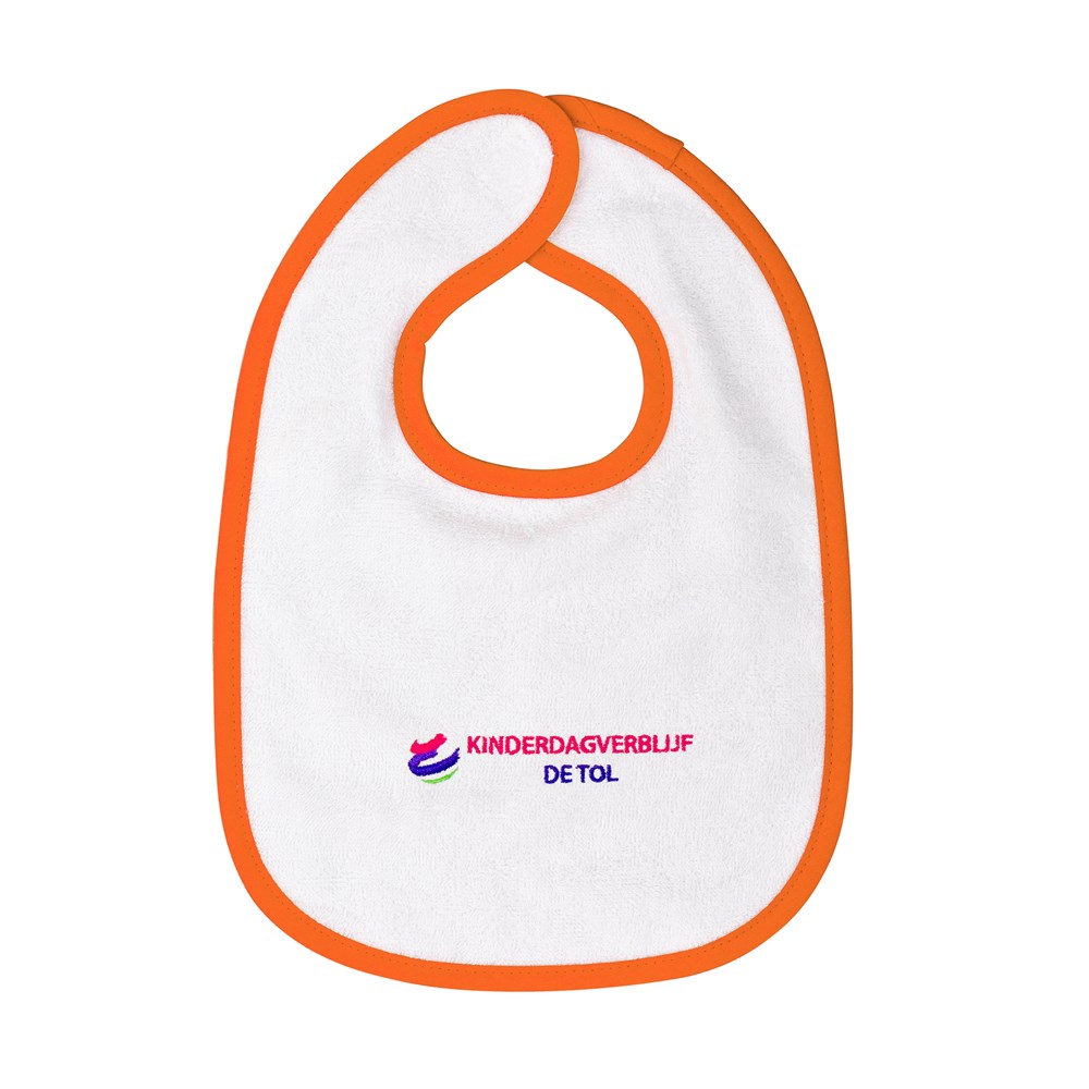 Lätzschen - weiß/orange