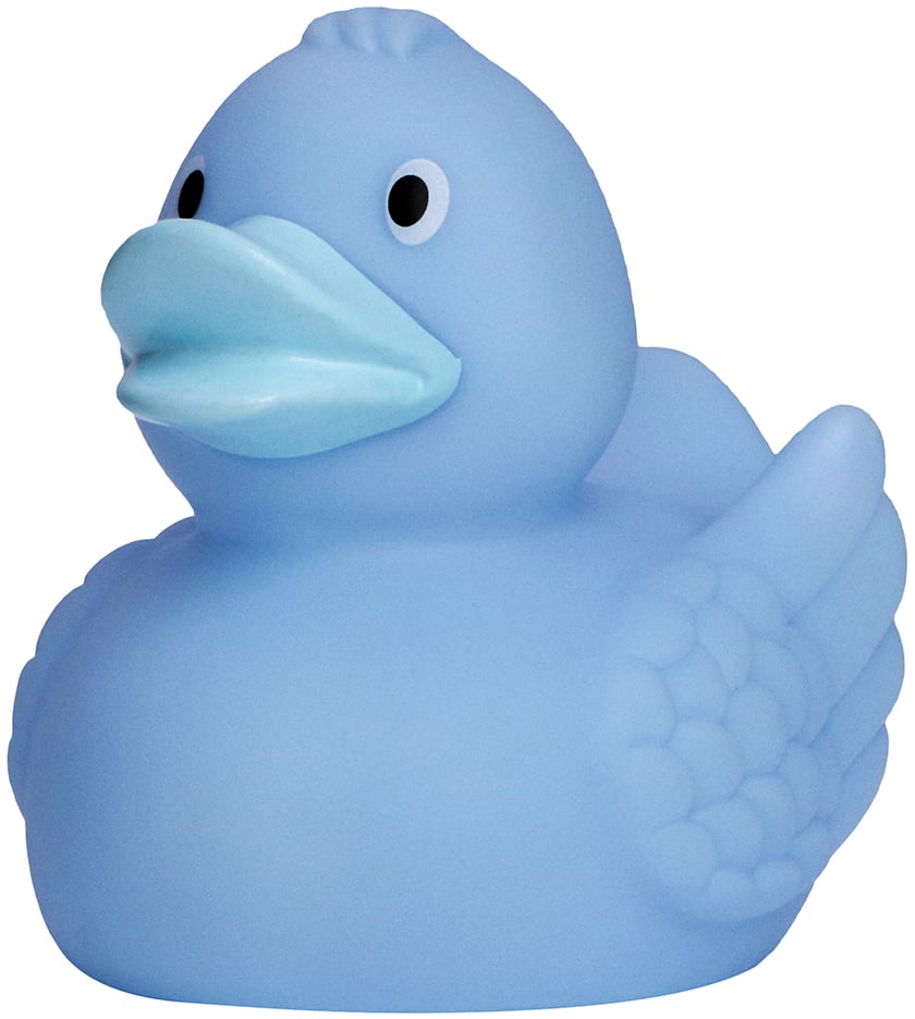 Quietsche-Ente, pastellblau, 7,5 cm