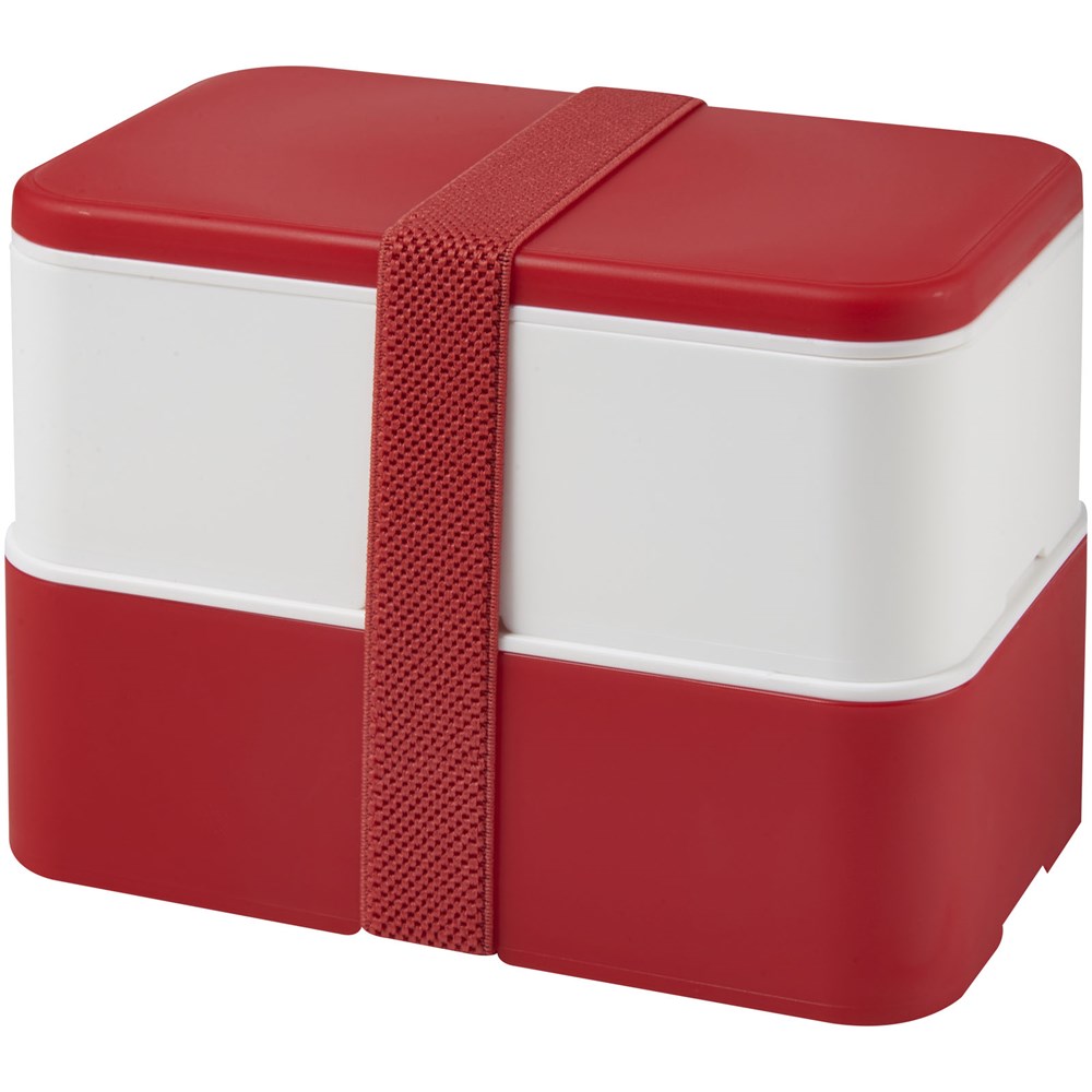 MIYO Doppel-Lunchbox - rot, weiss, rot