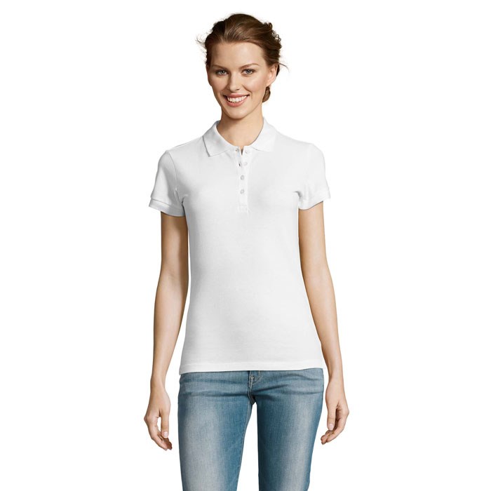 PEOPLE - PEOPLE DAMEN POLO 210g - White