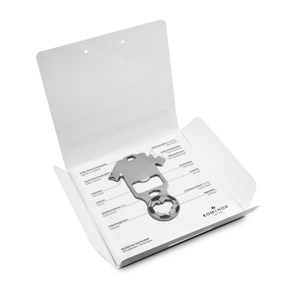 Geschenkartikel: ROMINOX® Key Tool Football / Fußball (18 Funktionen) im Motiv-Mäppchen Frohe Weihnachten