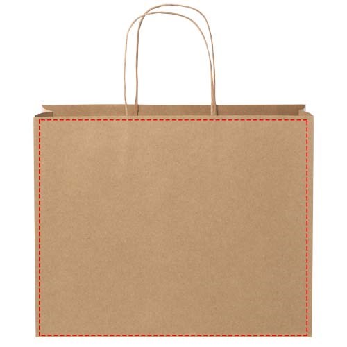 Kraftpapiertasche 120 g/m² mit gedrehten Griffen – 31 × 12 × 25 cm