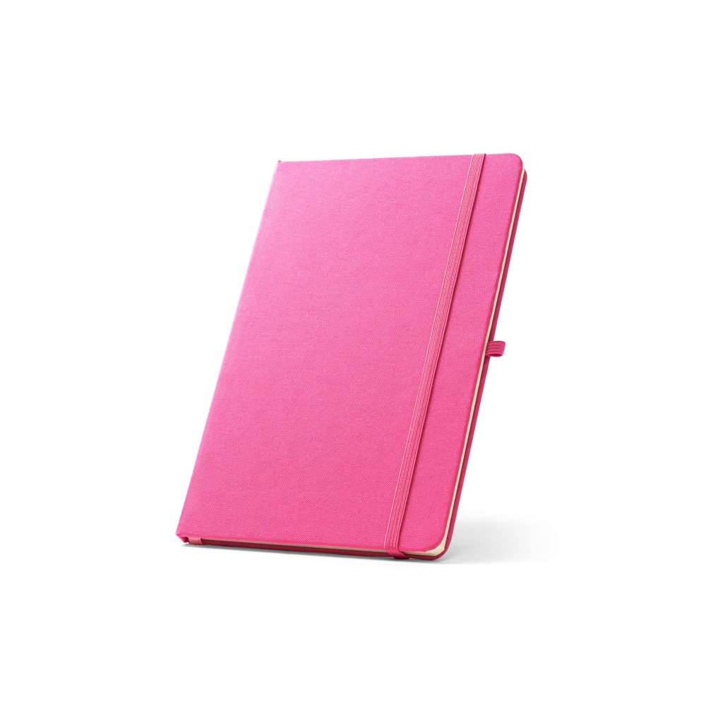 ANNE. A5 Notizbuch aus recyceltem Polyester (100% rPET) mit linierten Seiten - rosa