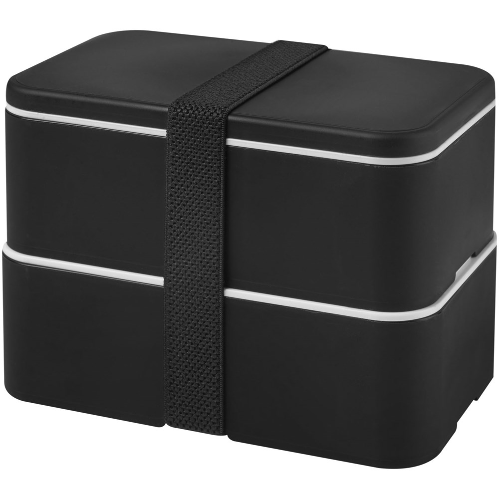 MIYO Doppel-Lunchbox - schwarz, schwarz, schwarz