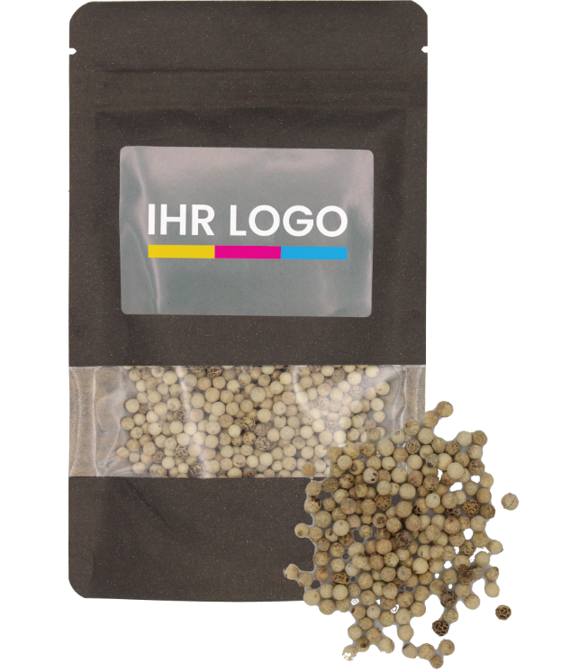 Pfeffer weiß im Doypack groß Schwarz