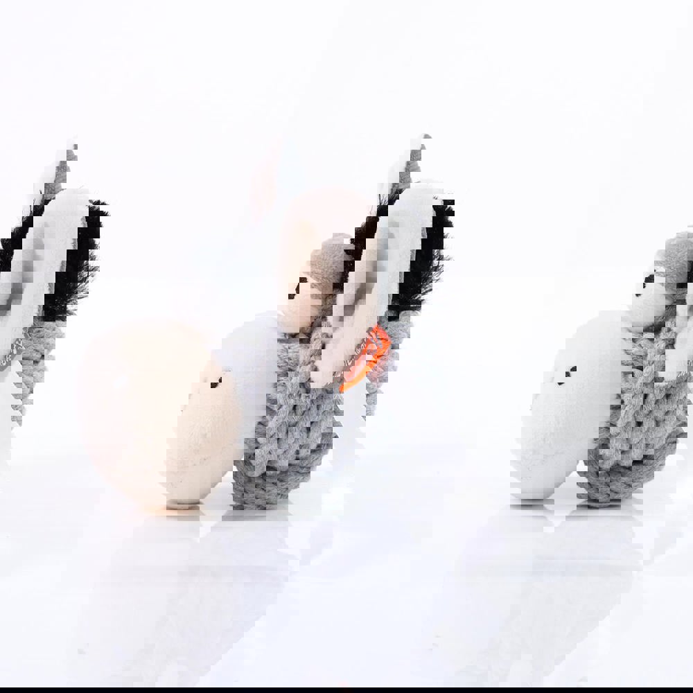 Hundespielzeug Knotentier Esel, grau, one size