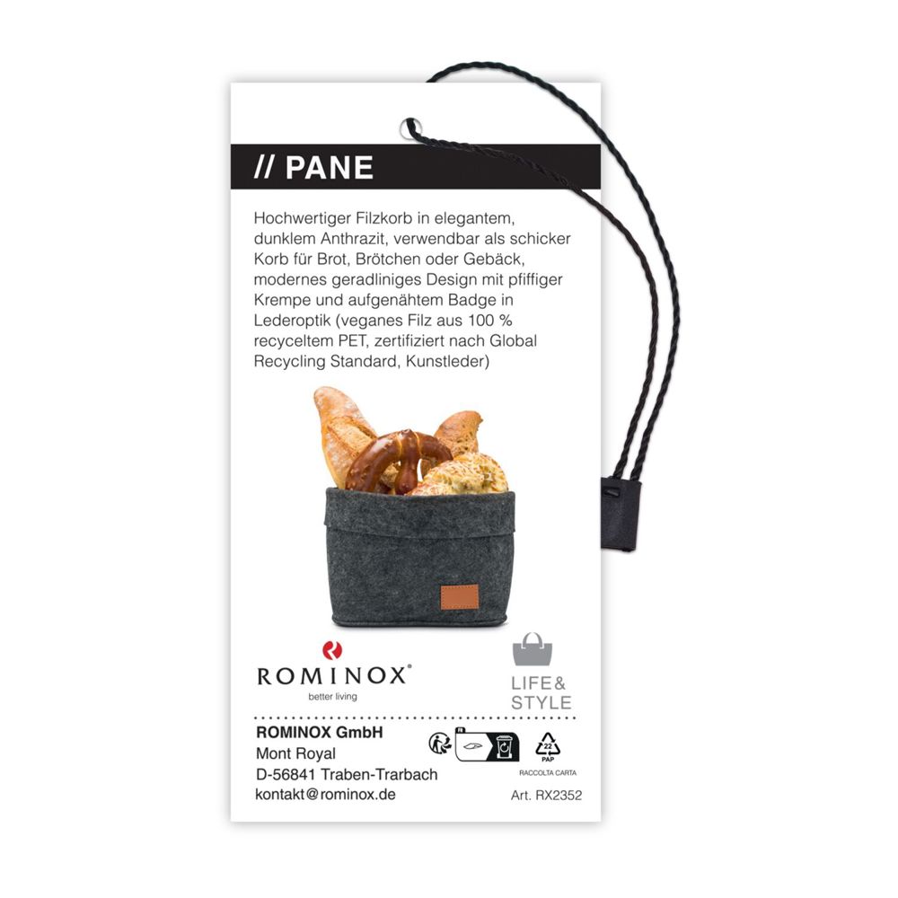 ROMINOX® Veganer Filzkorb // Pane