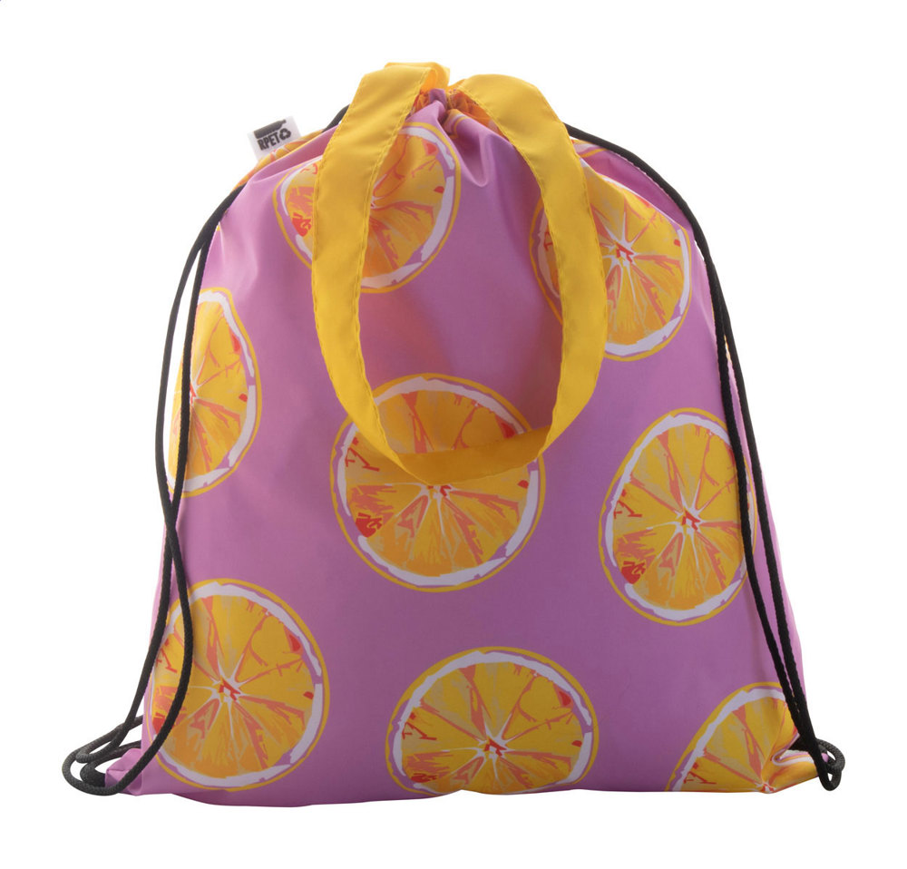 CreaDraw Shop RPET - Individueller Turnbeutel - schwarz/weiß