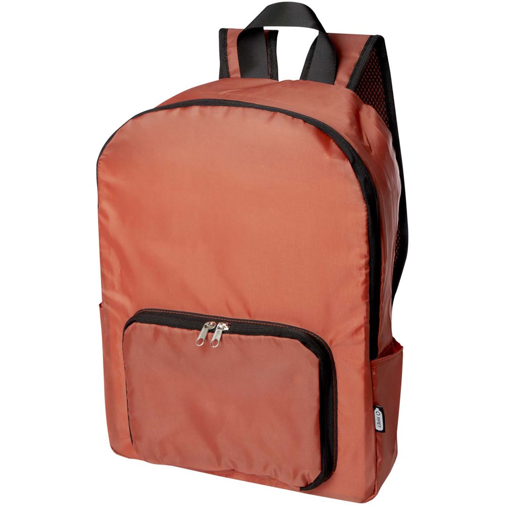 EcoFold faltbarer RPET Rucksack 15 L - Brick