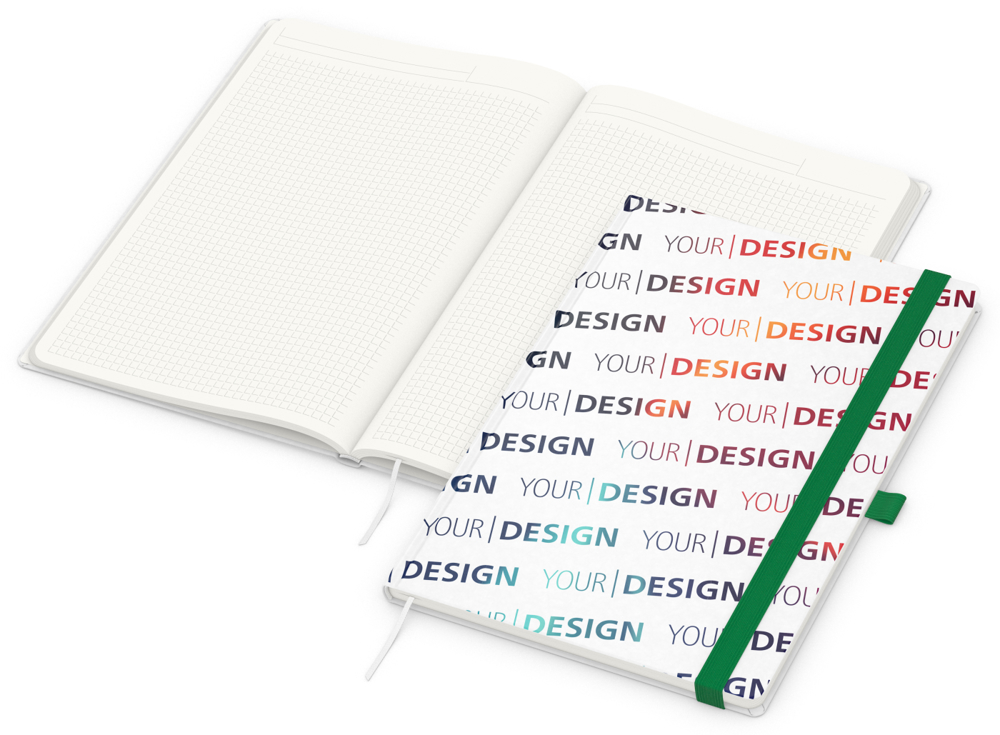 Notizbuch Match-Book, A4, Natura Recycling, grün