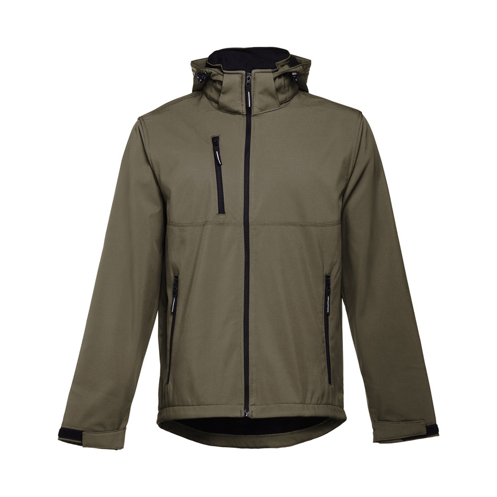 THC ZAGREB. Herren-Softshell-Jacke aus Polyester und Elastan - Khaki