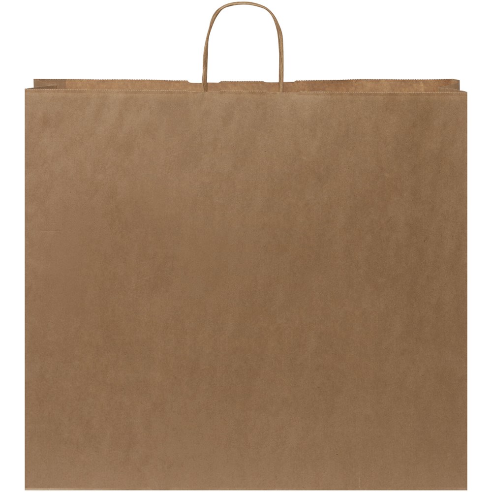 Kraftpapiertasche 90-100 g/m² mit gedrehten Griffen – 49,5 × 14 × 44 cm