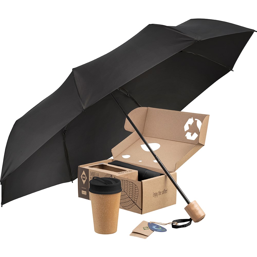 95029 FARE® Set ÖkoBrella To Go - schwarz wS