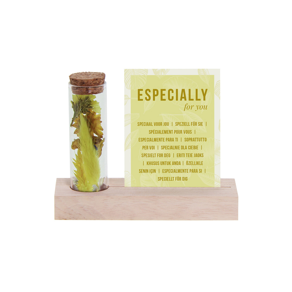 Dried Flowers - Cardholder & tube - Gelb