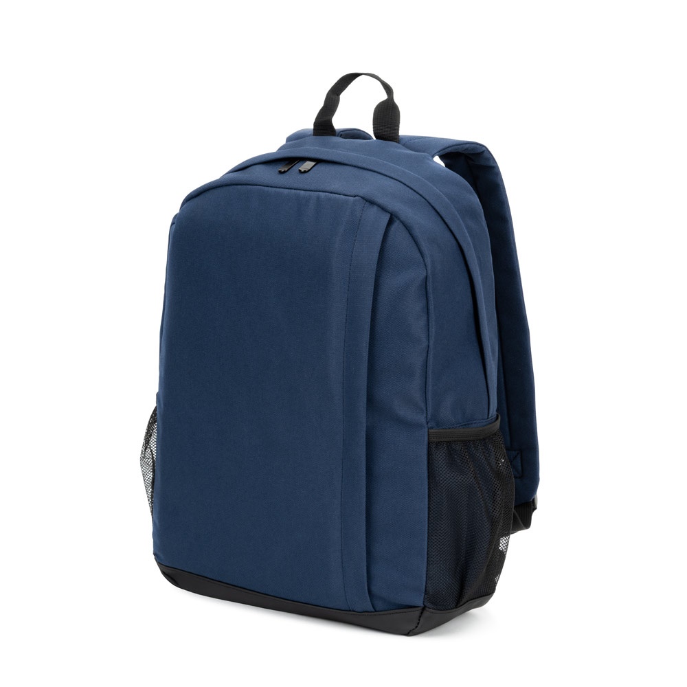 LIVERPOOL. Laptop-Rucksack aus recyceltem 600D Polyester, 15" - blau