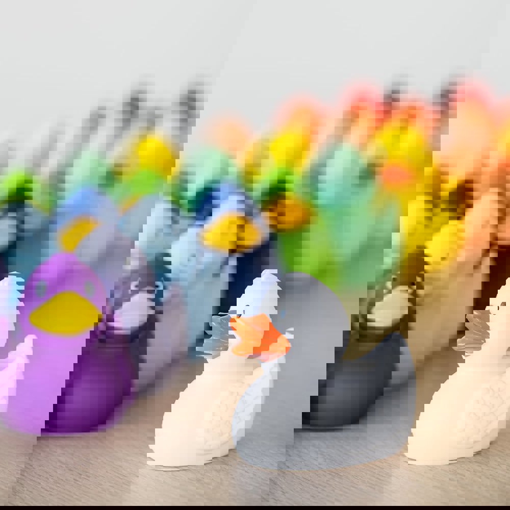 Quietsche-Ente, pastellgrün, 7,5 cm