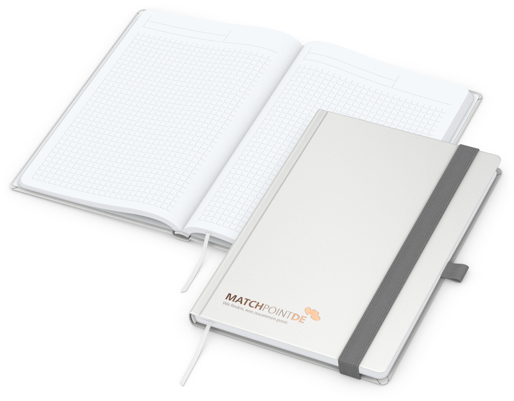 Notizbuch Vision-Book White Bestseller inkl. Prägung - Weiß