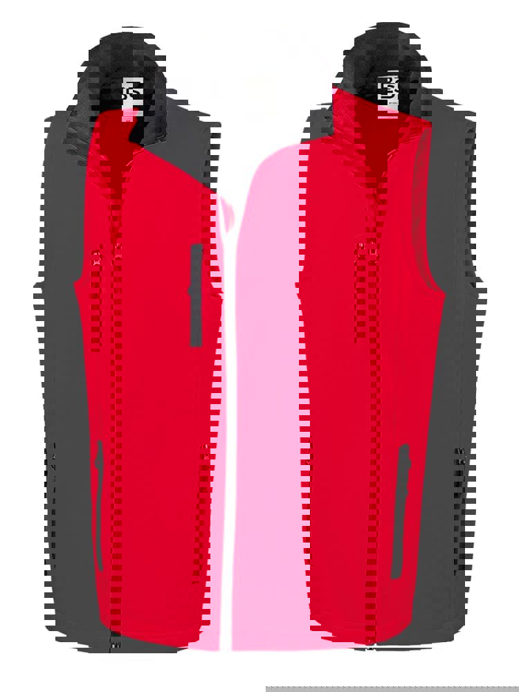 BS Traveller Softshell Bodywarmer, 275 gr/m² - Rot (PMS 186c)