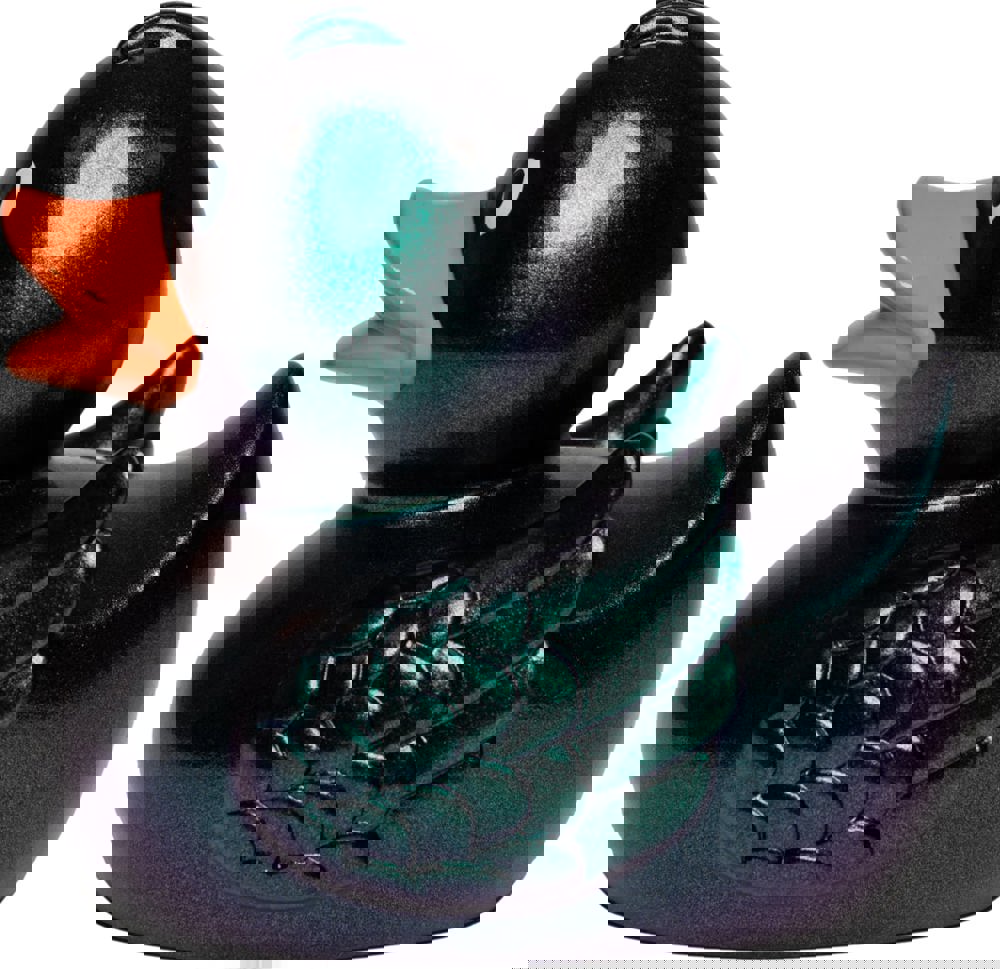 Quietsche-Ente, metallic/grün, 7,5 cm