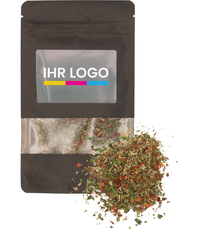 Schafskäse Grillgewürz verpackt im Doypack Beutel groß Schwarz