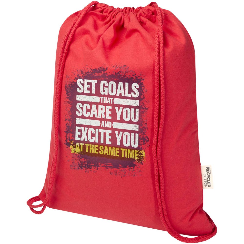 Peru Blend 180 g/m² Sportbeutel aus GRS recycelter Baumwolle 5L