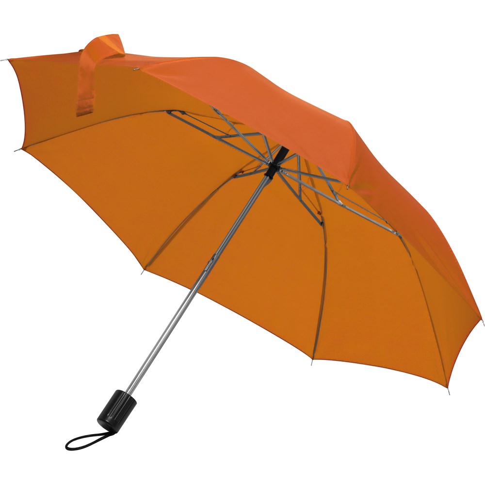Teleskop Taschenschirm aus Polyester mit Schutzhülle - orange