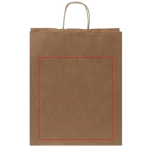 Kraftpapiertasche 80-90 g/m² mit gedrehten Griffen – 32 × 12 × 40 cm