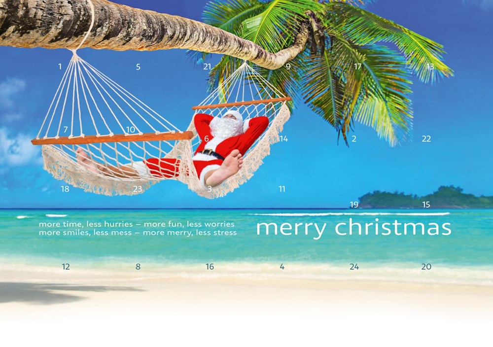 reinpapier® A5-Adventskalender STANDARDMOTIV, Weihnachten am Meer - M138