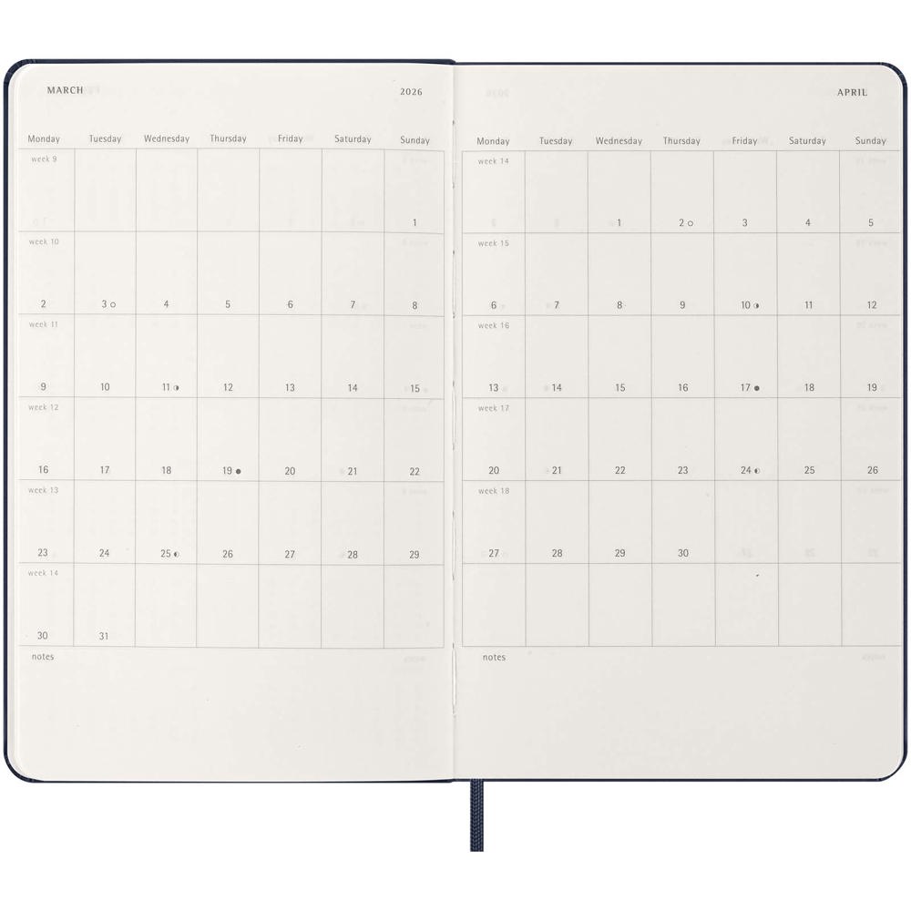 Moleskine Hardcover 12 Monate Wochenkalender L