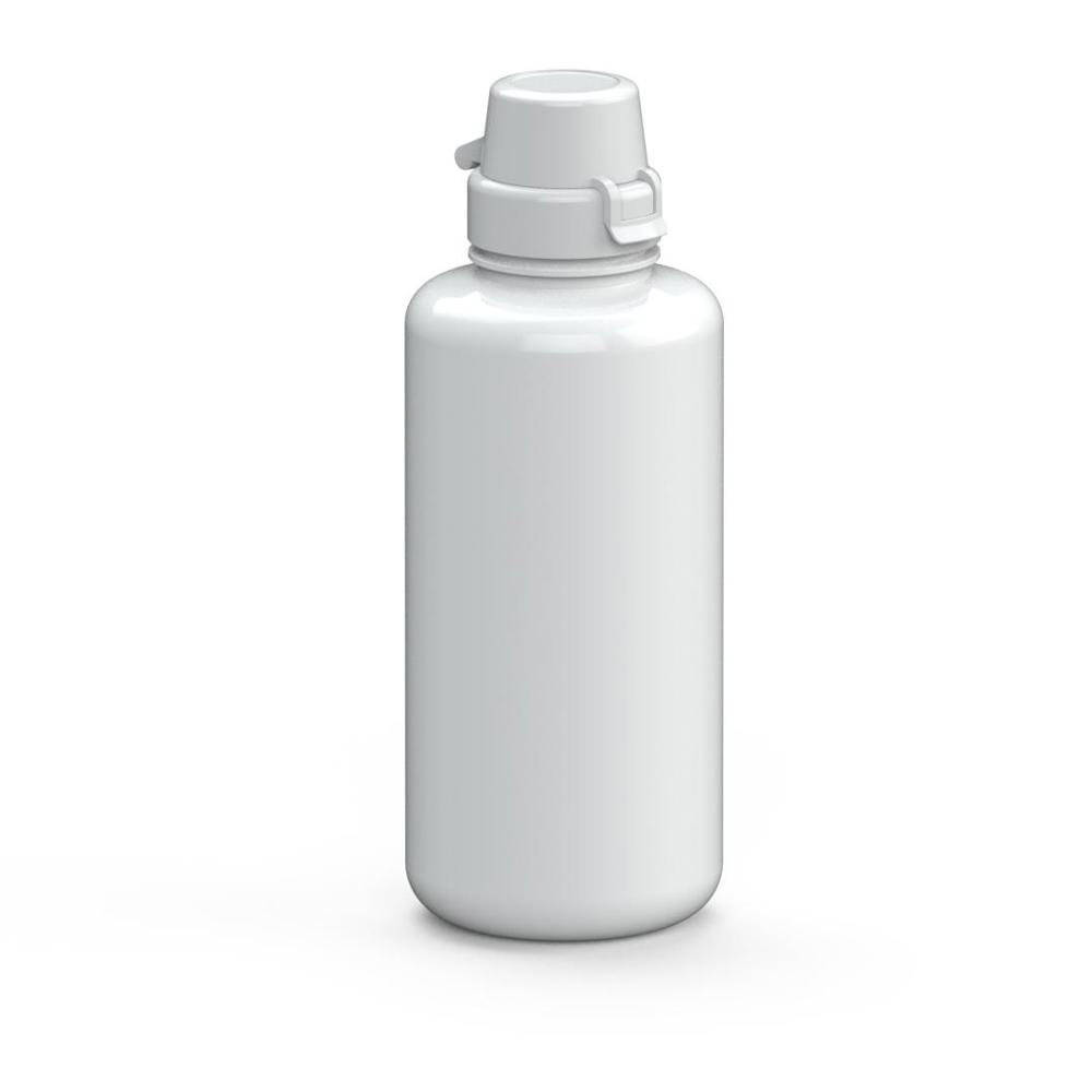 Trinkflasche "School", 1,0 l - weiß/weiß