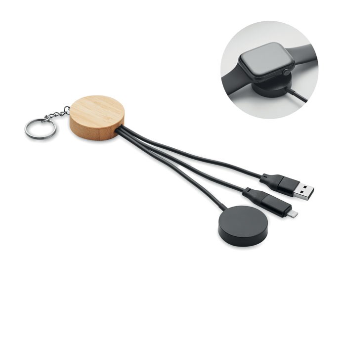BULE - Schlüsselring 4in1 Kabel 60W - Schwarz