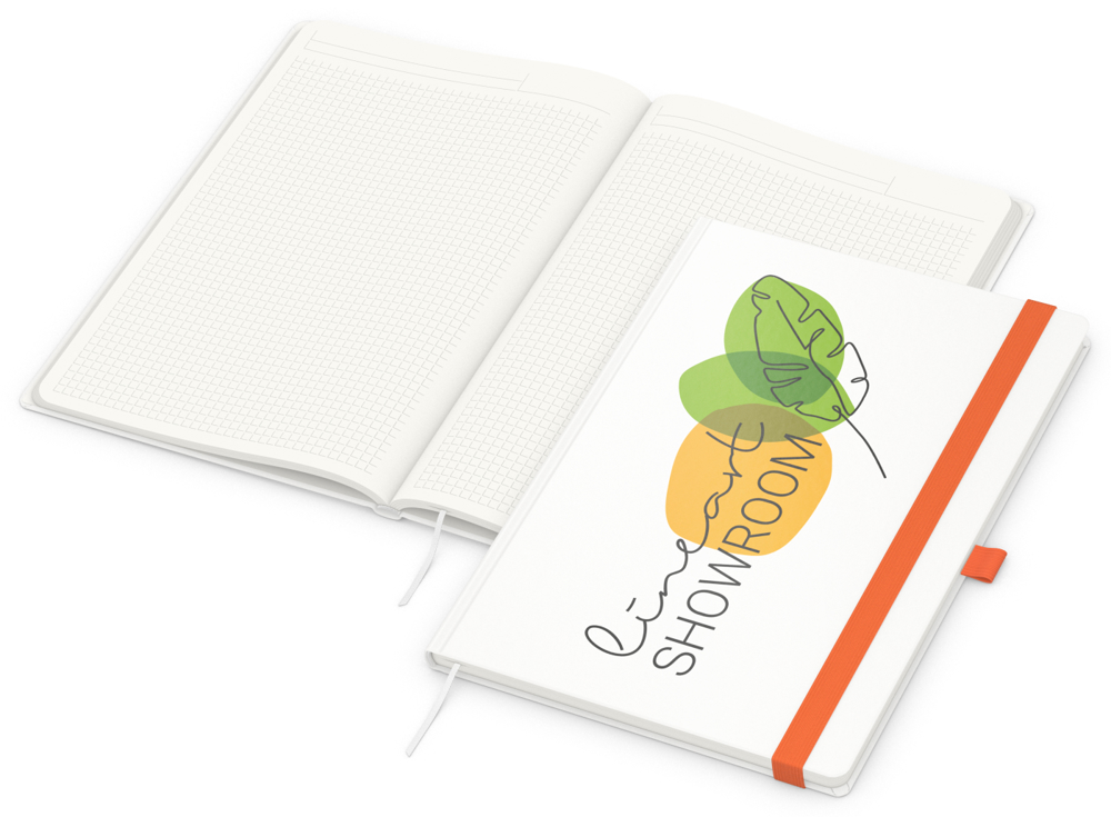 Notizbuch Match-Book Recycling - Orange