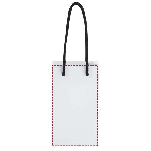 Handgefertigte 170 g/m² Integra-Papiertüte mit Kunststoff Kordelgriffen – 9,5 × 4 × 17 cm
