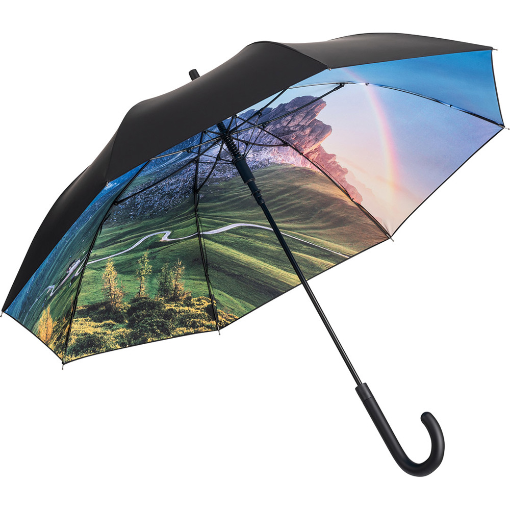 1193 AC-Stockschirm FARE® Impressions - schwarz/herzen-design