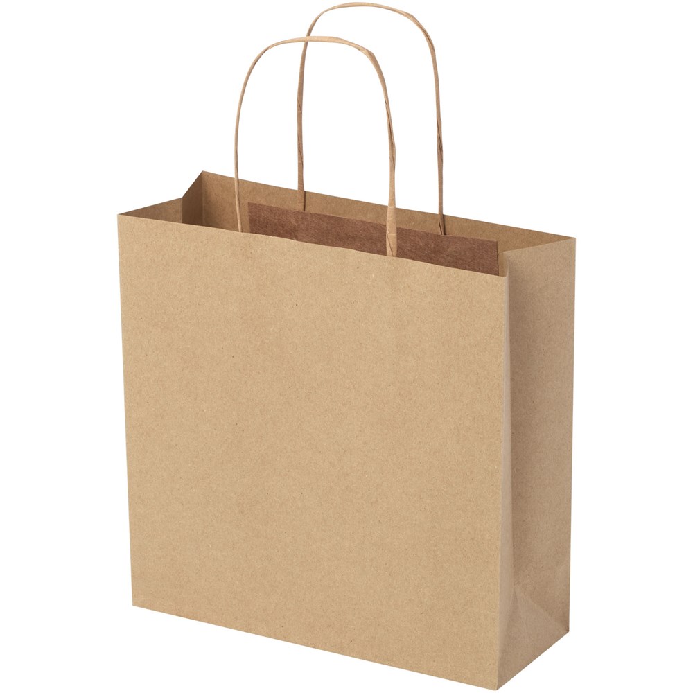 Kraftpapiertasche 120 /m² mit gedrehten Griffen – 24 × 9 × 24 cm