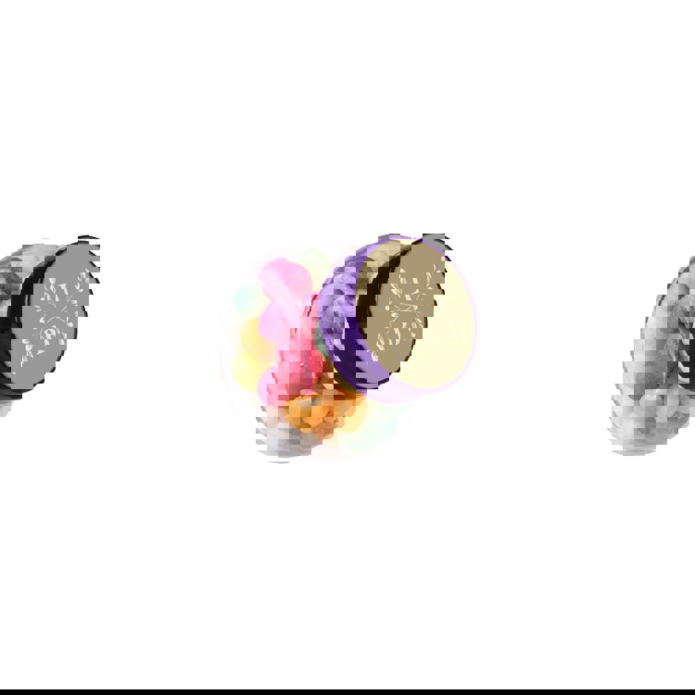 Mikro Glas 50 ml gefüllt mit Süßigkeiten - Transparant/violett