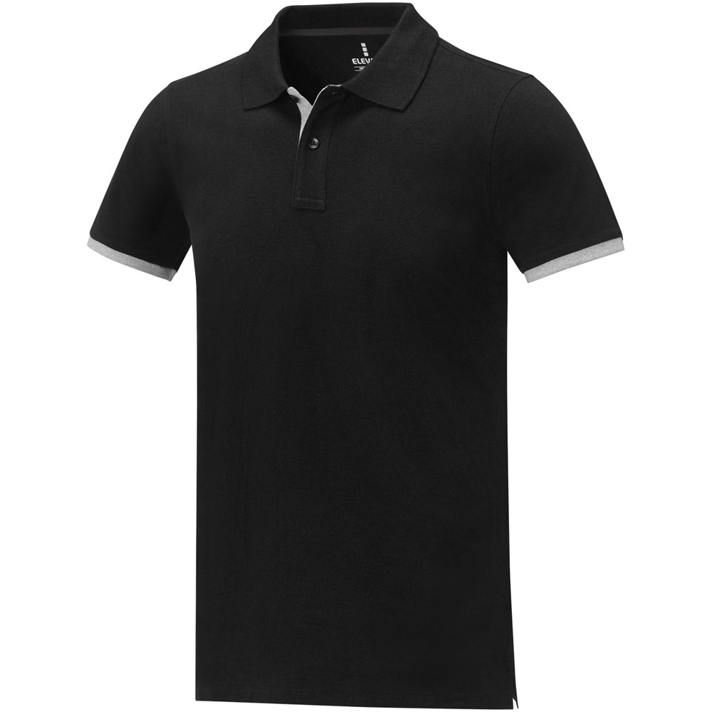 Morgan Polo für Herren, zweifarbig - schwarz