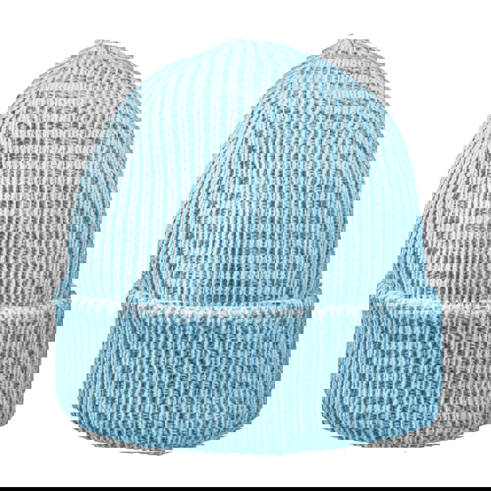 Luxury Fine Rib Beanie - hellblau