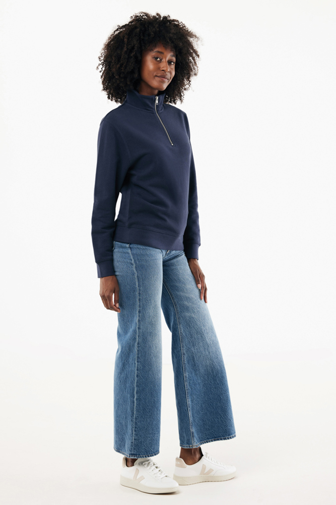 IQONIQ Elgon Quarter-Zip-Sweater aus rec. Baumwolle