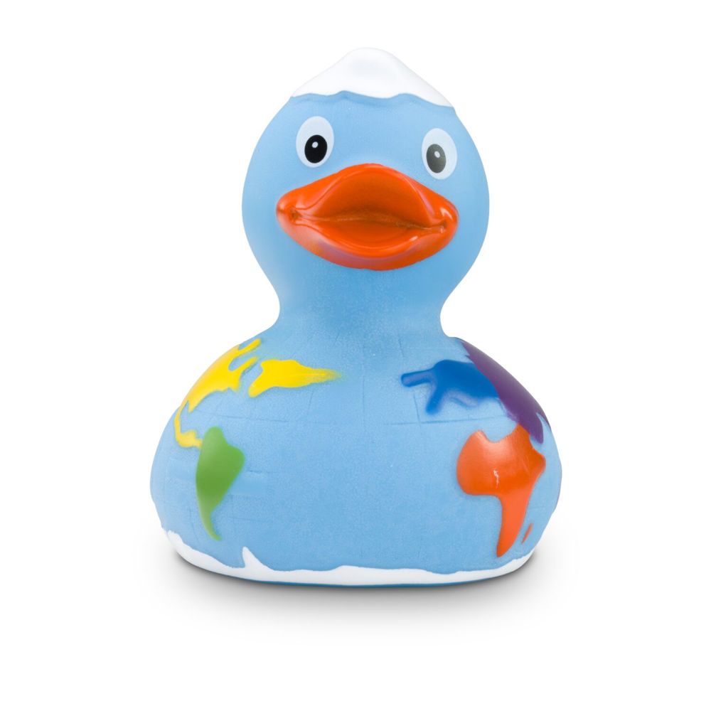 Werbeente Erna Erdkugel