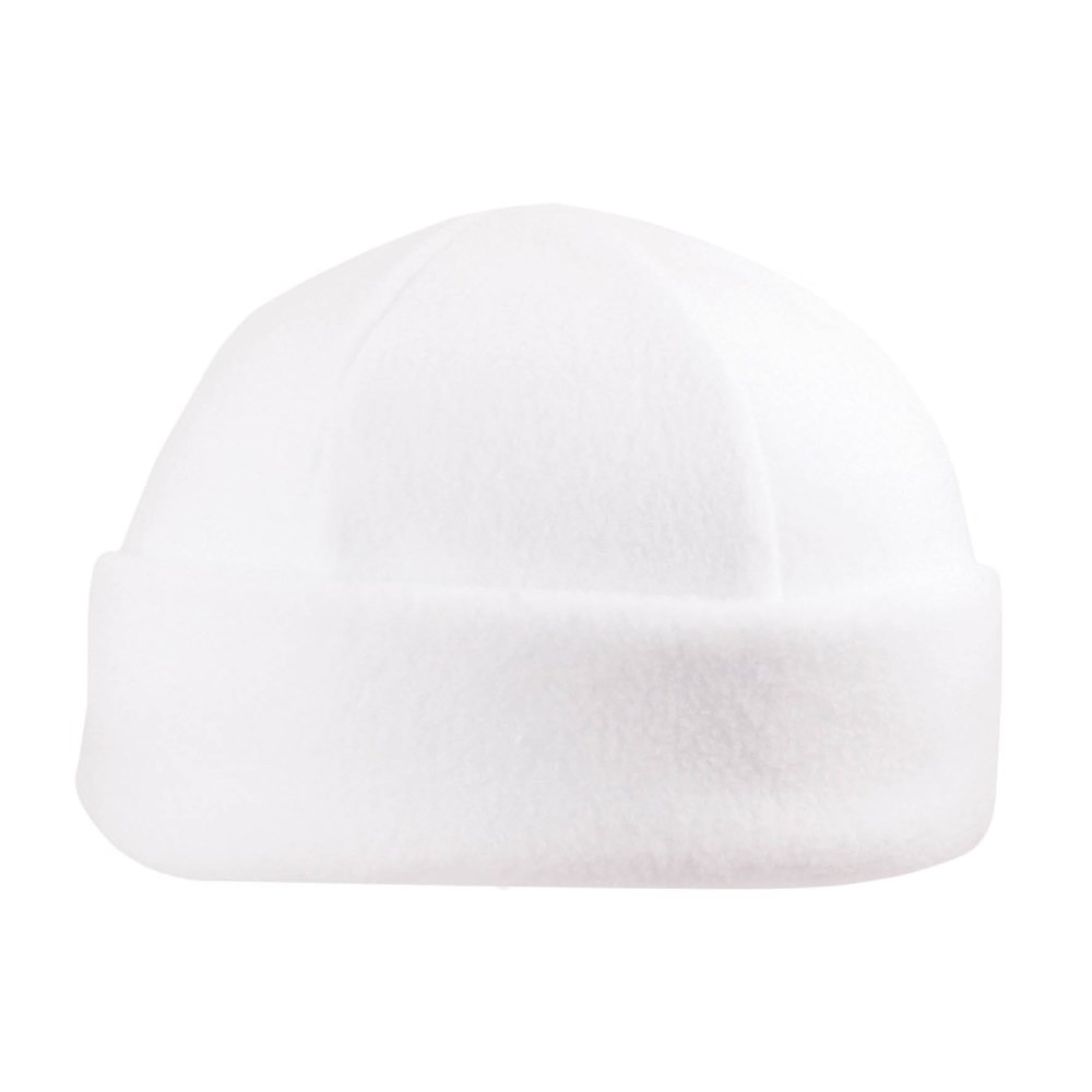 6 Panele Fleece Wintermütze - Weiß (WHITE) / Weiß